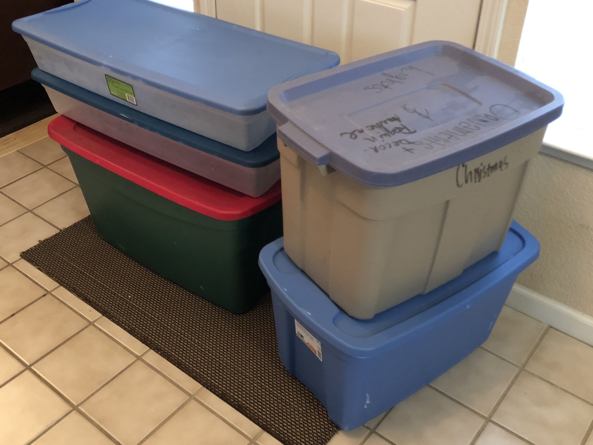 Plastic Storage Containers Totes Bins $5 and $7