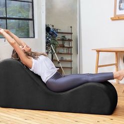 Sleek Chaise Lounge for Yoga - Great for Stretching, Relaxation, Exercise & More, 64 L. x 16 w.  x 26H Inch,
