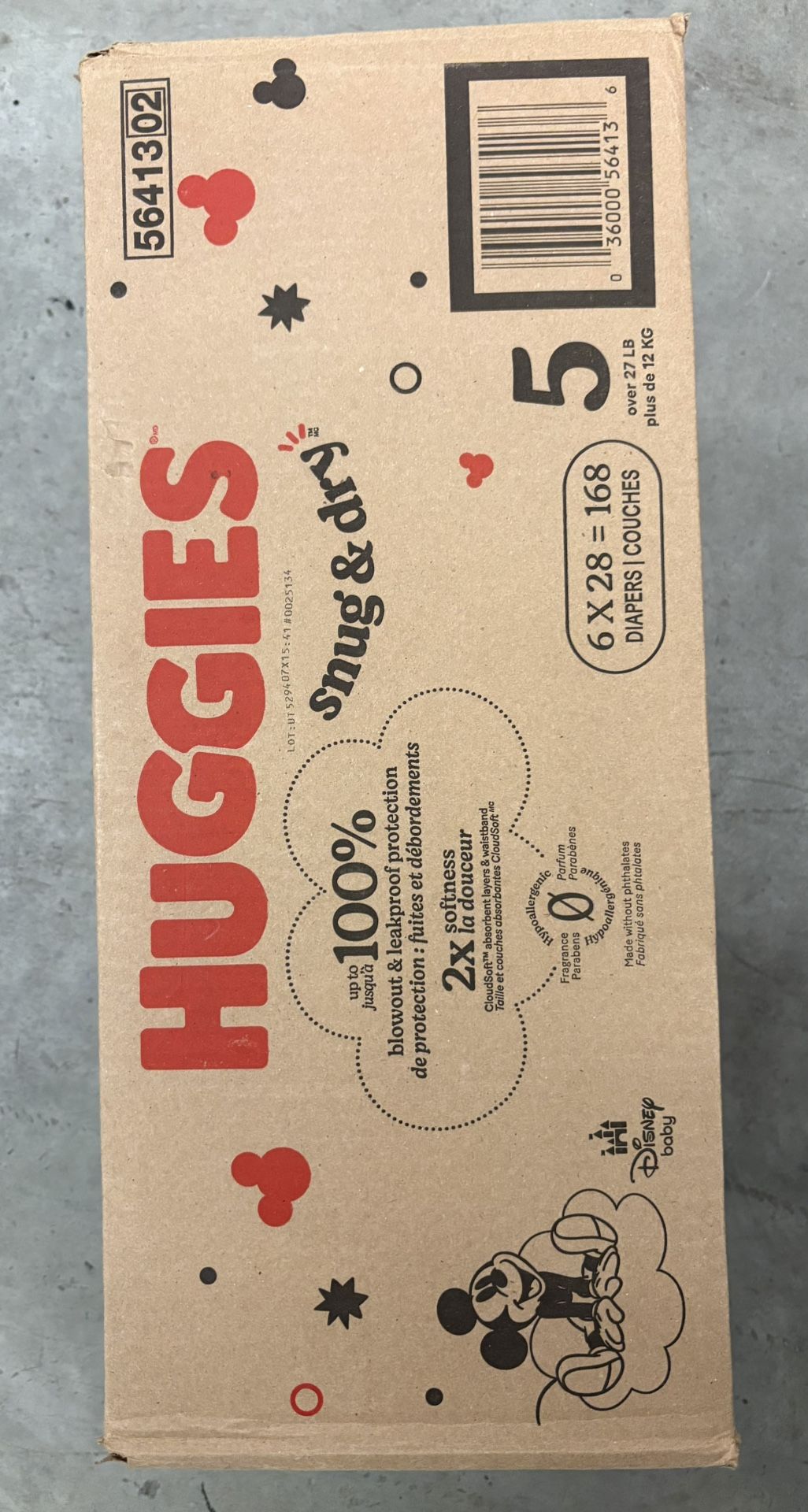 Huggies Size 5 Snug Dry -Diapers -pañales 