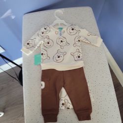 Disney Baby Winnie the Pooh 3-piece outfit set 3-6M