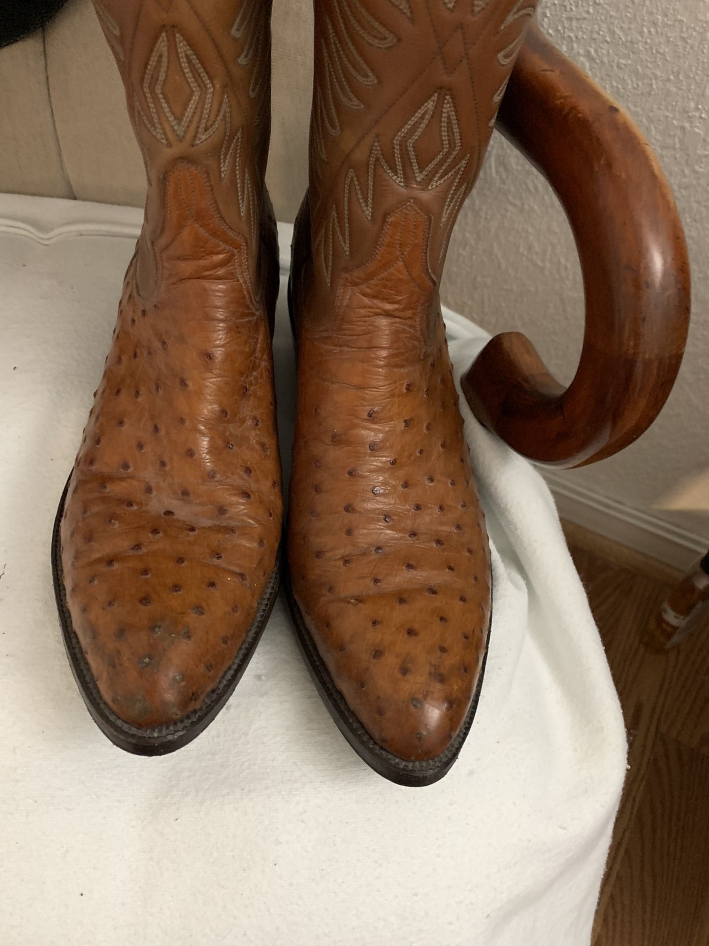 Genuine ostrich skin Lucchese boots