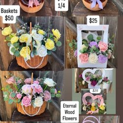 Eternal Wood Flower Mothers Day Gifts 
