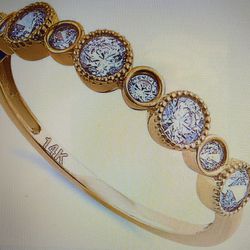  Brand New Genuine Diamonds .79ct. & Solid 14k Gold Ring, Size ,9