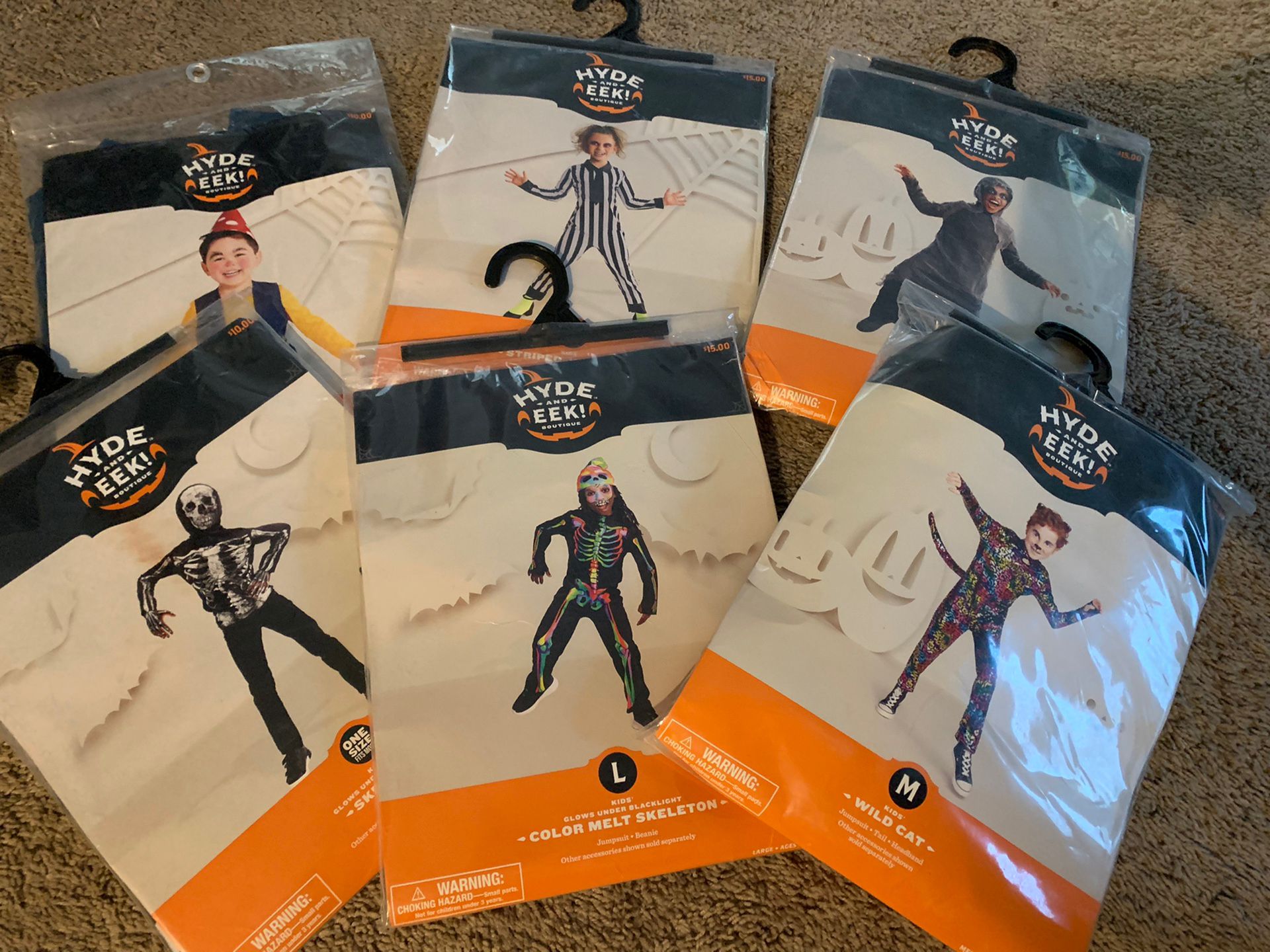 ❗️$4 Skeleton, Cat Girl, Zombie Beetle Juice Kids Halloween Costumes❗️