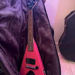 Hot Pink Gibson Mini Roadie V Maestro Electric Guitar 