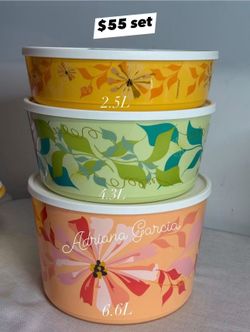 Tupperware Decorated Ilumina Bowl set