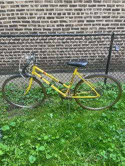 Yellow Vintage Road bike
