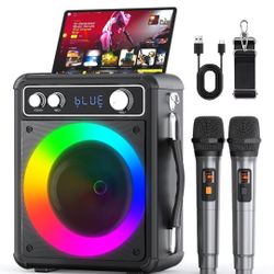 Portable Karaoke Machine Whig 2 Microphone  & Bluetooth 
