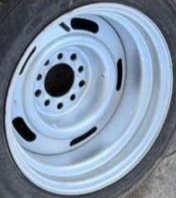 15" UNIVERSAL FIVE LUG PATTERN FORD/ CHEVY RALLY WHEEL-SET WITH P215 70 15