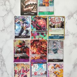 One Piece Lot With Monkey D Luffy Altart Card OP09-119 WOULD TRADE