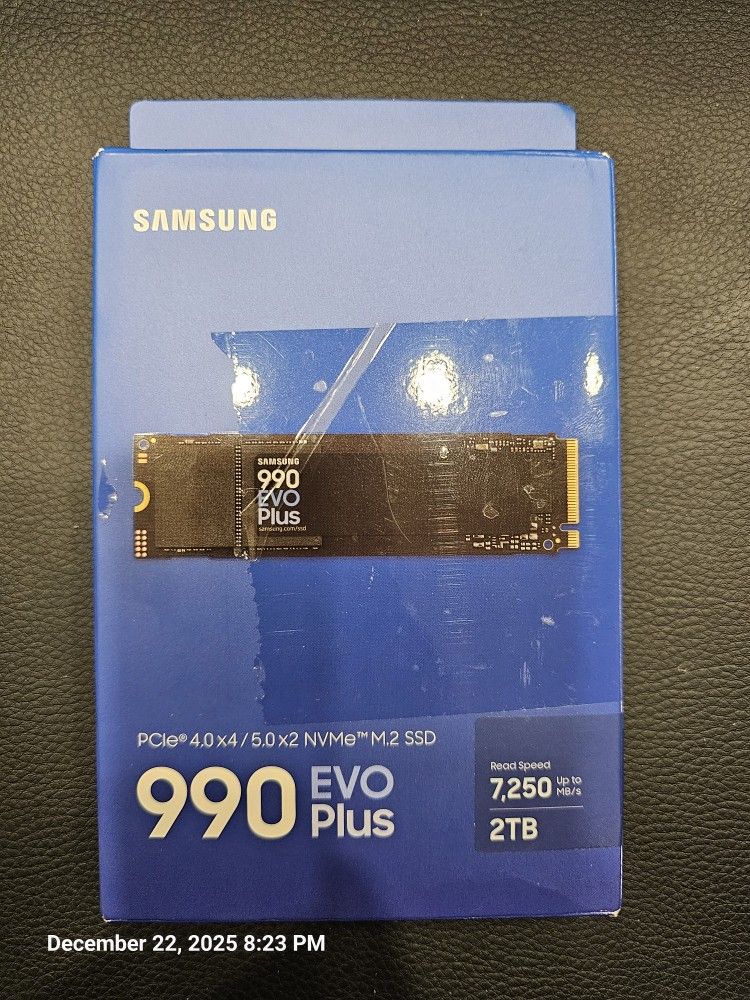 Samsung 990 EVO Plus SSD 2TB, PCIe Gen 4x4, Gen 5x2 M.2 2280, Speeds Up-to 7,250 MB/s