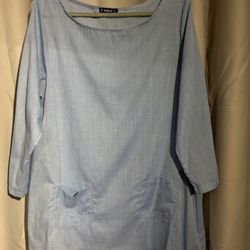 SHEILAY cotton asymmetric tunic with pockets L