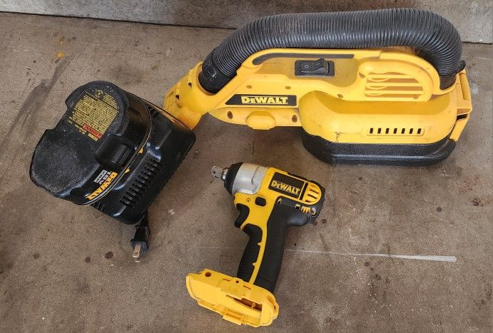 Dewalt Vacuum and Cordless 1/2 in. Impact Wrench