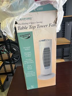 Table top tower fan