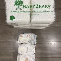 Baby Diapers Size 1 and 2
