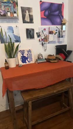 Wooden Table + Bench Set