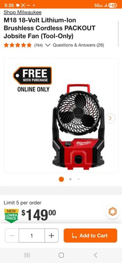 Milwaukee M18 Fan