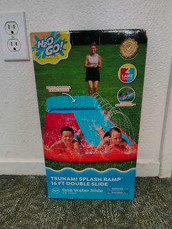 Look at Description H2O GO! Tsunami Splash Ramp 16 FT Double Water Slide - Brand New - Firm $20