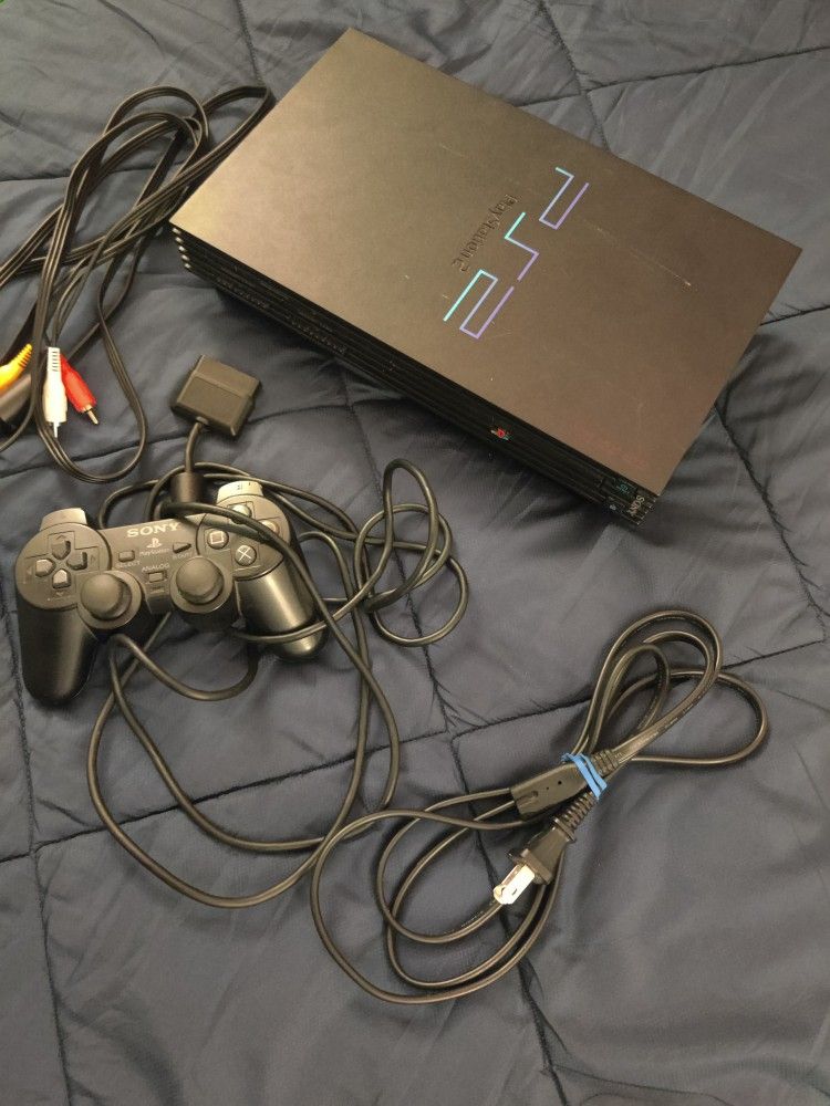 PlayStation 2 PS2with original controller, AV cord, and power cord