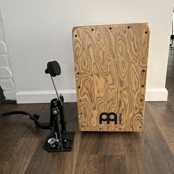 Meinl Percussion Woodcraft Professional Series Cajon - Makah Burl Frontplate- Kick Pedal
