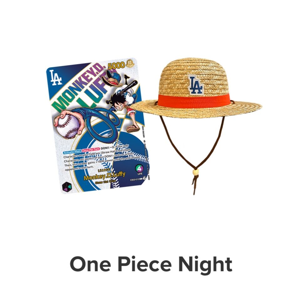 Dodgers Tickets July 3rd One Piece Night