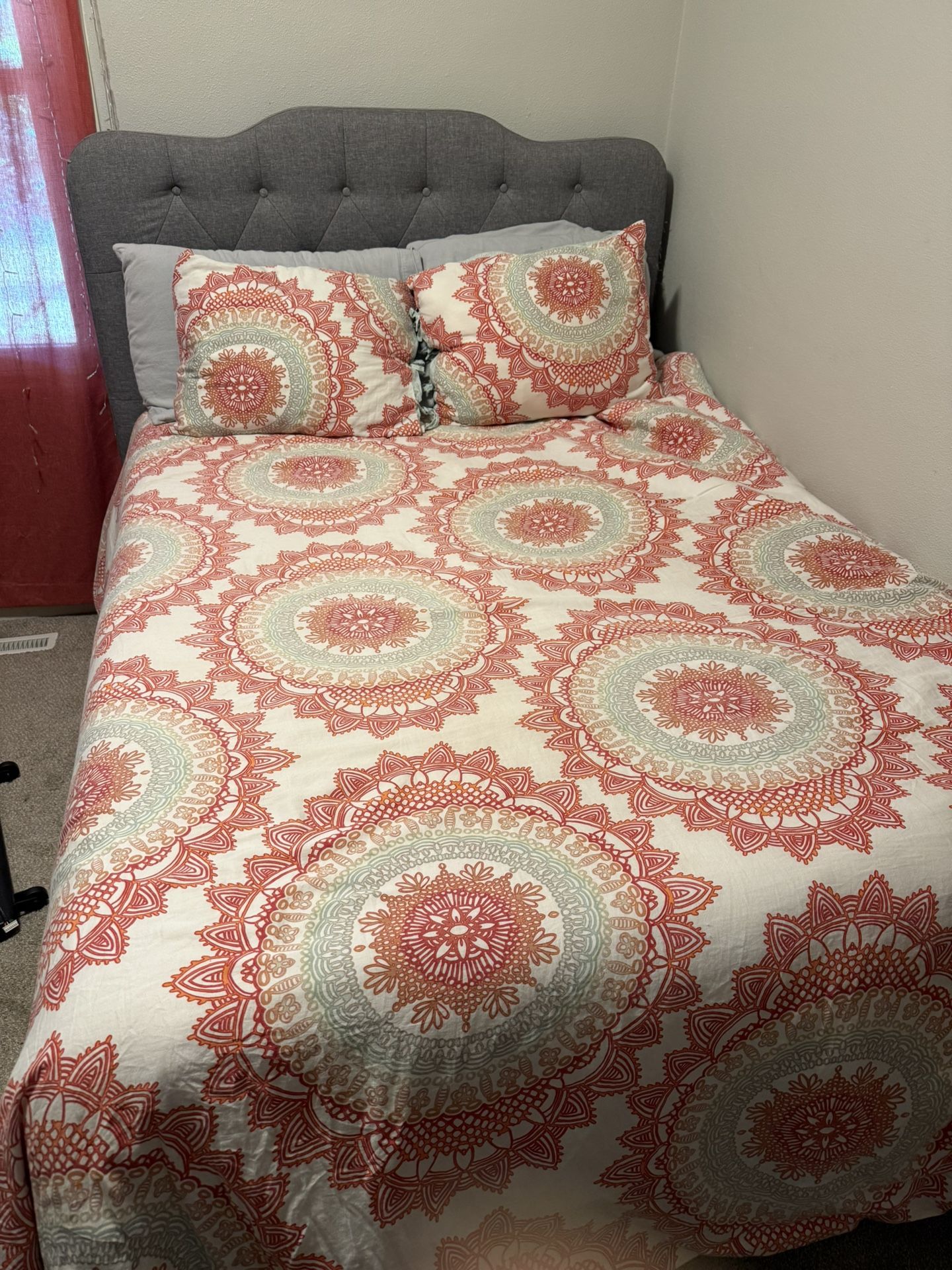Full Size Bed For Sale. Includes Bed Frame, Mattress, And Box Spring!