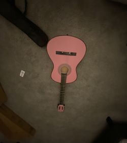 Pink Acoustic Guitar (BCP) – Great Condition 🎸 