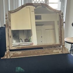 Antique Early 1900’s Wood Wall Mirror 