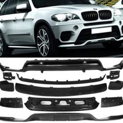 Fits 11-13 BMW X5 E70 LCI Aero Full Kit Front Rear Bumper Lip Spoiler 13Pcs PP