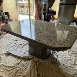 Custom Gray Granite Dining Table