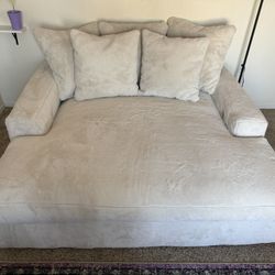 Oversized Franklin Cuddle Chaise / Lounge – Cream – 64” x 64”