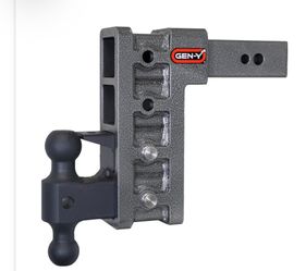 GEN-Y Hitch Tow Hitch For 2" Receiver - 7.5" Drop/Rise With 4 Adjustable Positions, Includes Dual Ball Mount, Pintle Lock And 2 Locking Pins, 16,000 L