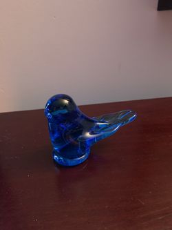 Vintage Fenton Early Art Glass Blue Bird of Happiness