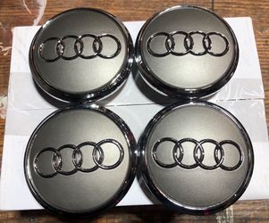 OEM Audi Wheel Center Caps Rim Hubcaps Emblem Like New Set 4LO601170