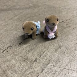 RARE Sylvanians Calico Critters Otter Twins