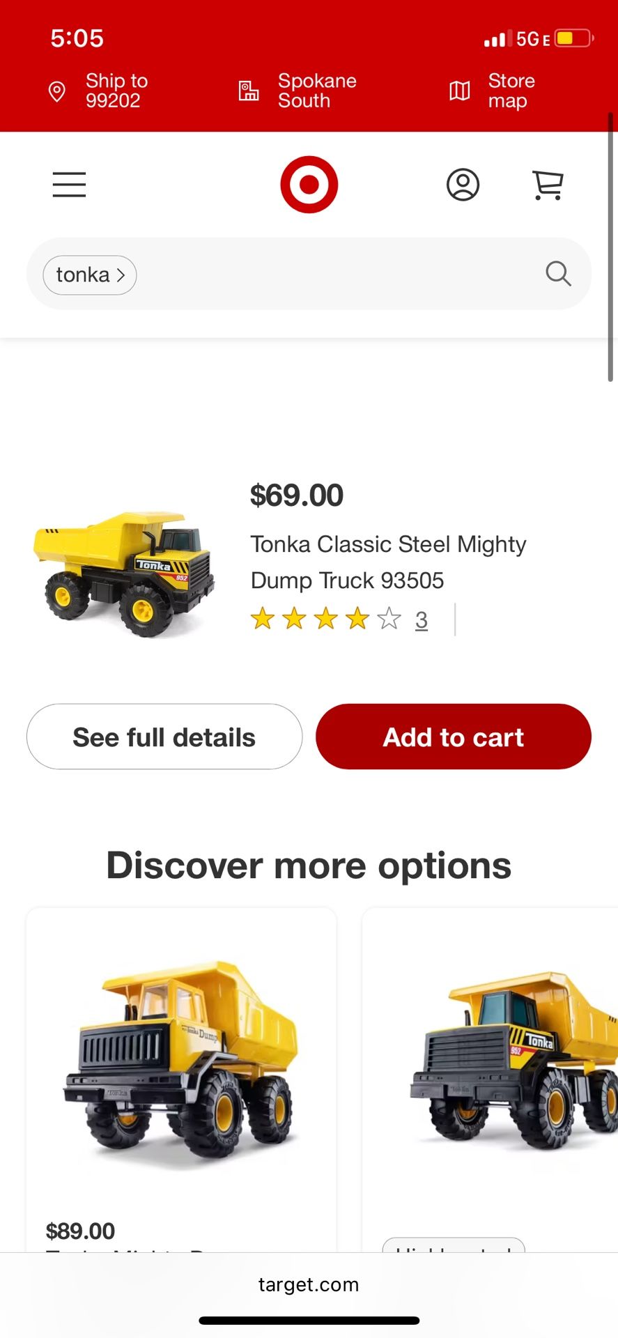 Tonka Classic Steel Mighty Dump Truck