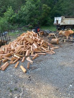 Pine fire wood bundles