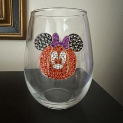 Disney Minnie Pumpkin Wine Glass