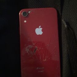 Red iPhone XR Unlocked- Cracked Back