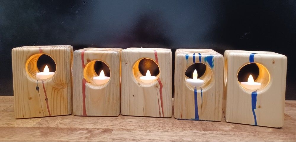 Reclaimed Wood  Tea Candle Votive 