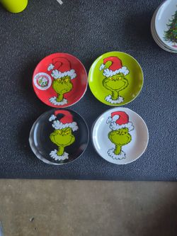 6 Inch Grinch Plate Set