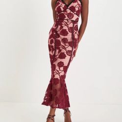 Floral Midi Mermaid Dress