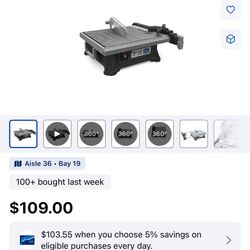 Project Source 4.8 -Amp 7-in -Blade Wet Tabletop Tile Saw