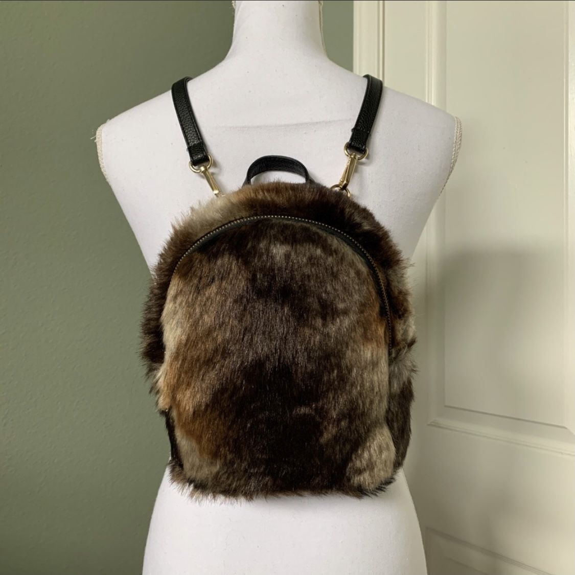 NEW Faux Fur Backpack