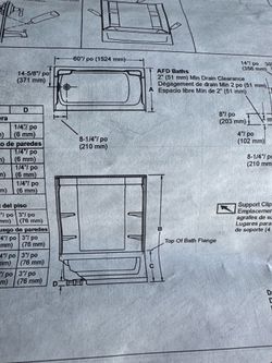 Sterling Vikrell Wall with Tub (Right Drain)