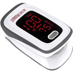 Fingertip Pulse Oximeter, Blood Oxygen Saturation Monitor (SpO2) with Pulse Rate Measurements and Pulse Bar Graph, Portable Digital Reading LED Displa