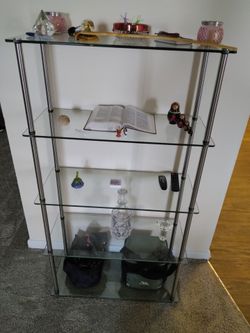 Templed glass stand excellent Condition