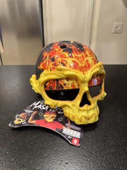 Krash Inferno Skull Mask Youth Helmet size medium 2018 ages 8 and up Ghost Rider