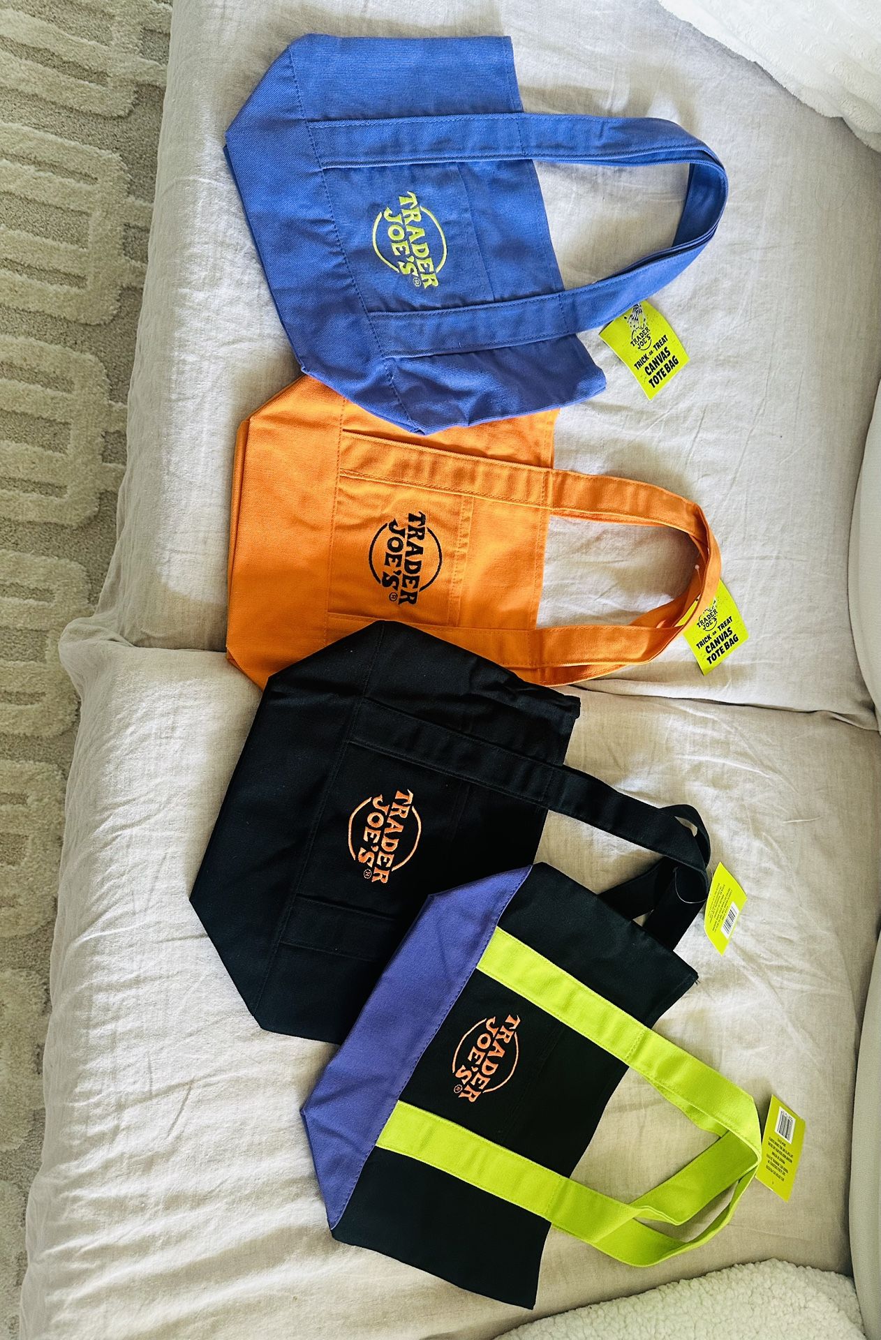 Trader Joe Trick Or Treat Canvas Tote Bags