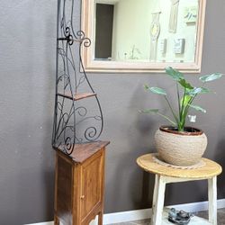 Metal and Wood Corner  Shelf